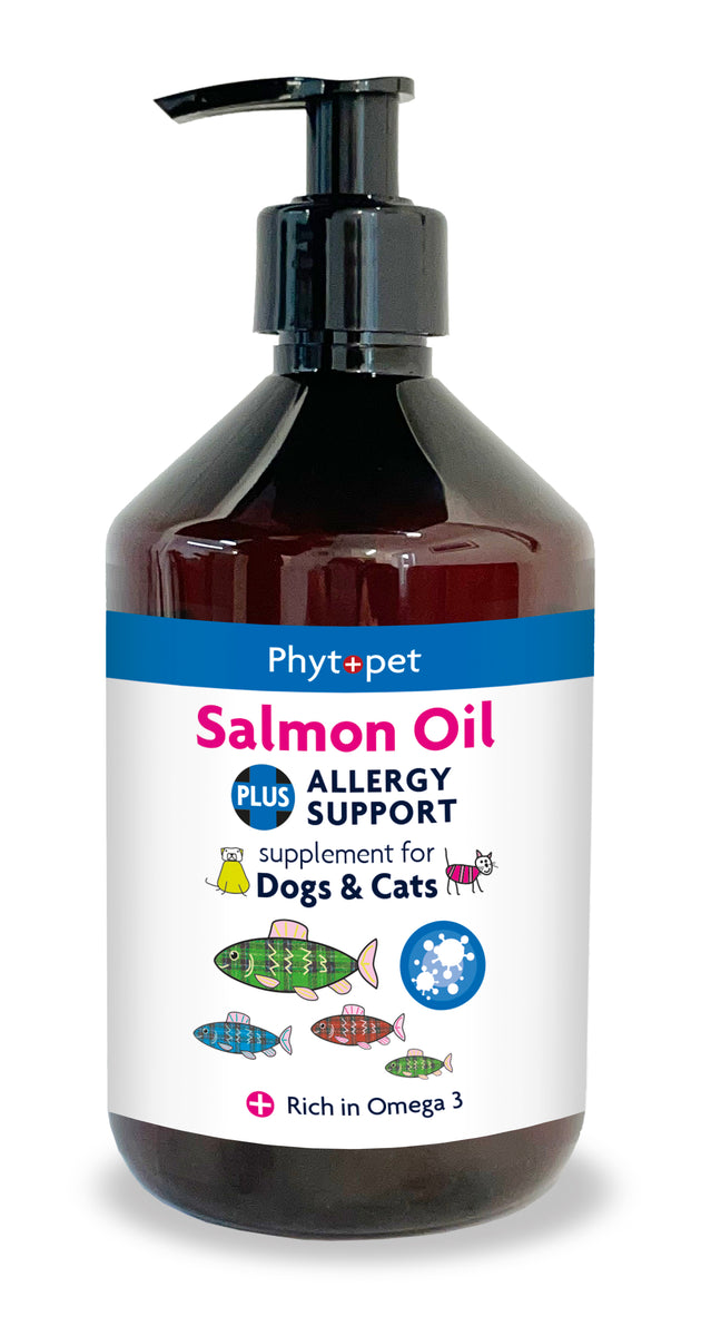 Dog allergic on sale to salmon oil